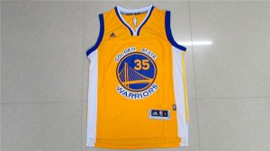 Maillot De Basket Golden State Warriors Kevin Durant 35 Tissus Sportif Fans Edition Jaune